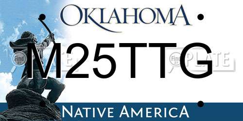 M25TTG Oklahoma License Plate