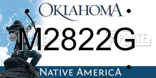 M2822G Oklahoma License Plate