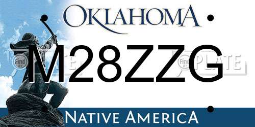 M28ZZG Oklahoma License Plate