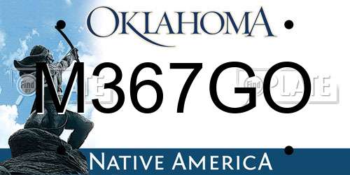 M367GO Oklahoma License Plate