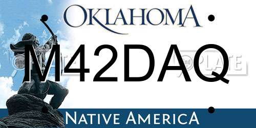 M42DAQ Oklahoma License Plate