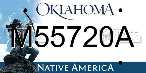 M55720A Oklahoma License Plate