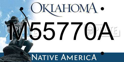 M55770A Oklahoma License Plate