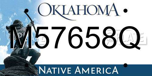 M57658Q Oklahoma License Plate