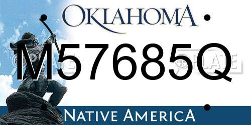 M57685Q Oklahoma License Plate