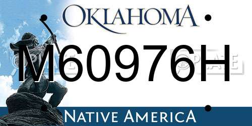 M60976H Oklahoma License Plate