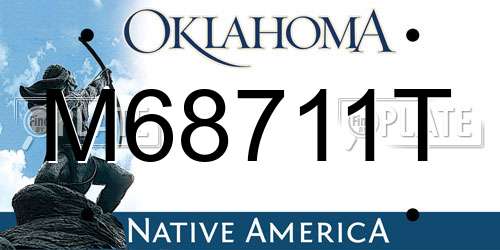 M68711T Oklahoma License Plate