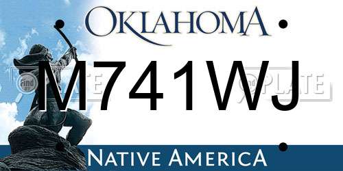 M741WJ Oklahoma License Plate