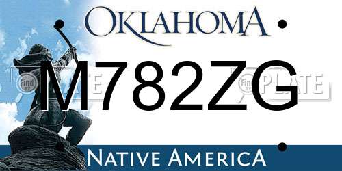 M782ZG Oklahoma License Plate