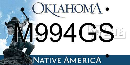 M994GS Oklahoma License Plate
