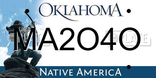 MA2O4O Oklahoma License Plate