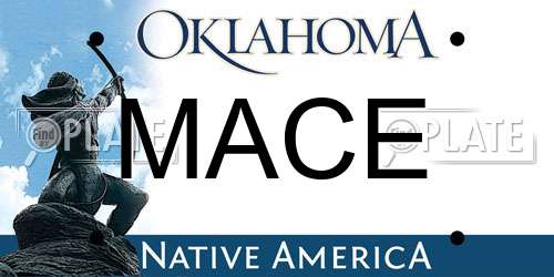 MACE Oklahoma License Plate