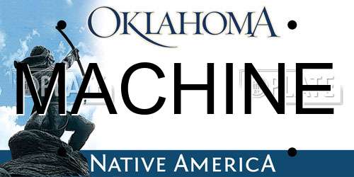 MACHINE Oklahoma License Plate