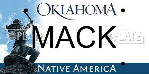 MACK Oklahoma License Plate