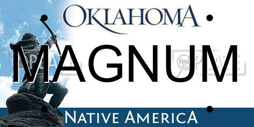 MAGNUM Oklahoma License Plate