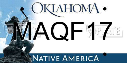 MAQF17 Oklahoma License Plate