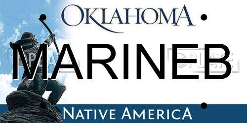 MARINEB Oklahoma License Plate