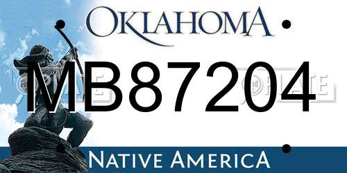 MB87204 Oklahoma License Plate