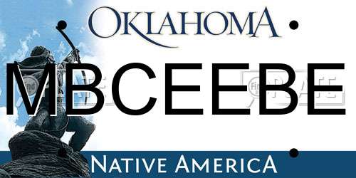 MBCEEBE Oklahoma License Plate