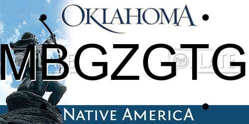 MBGZGTG Oklahoma License Plate