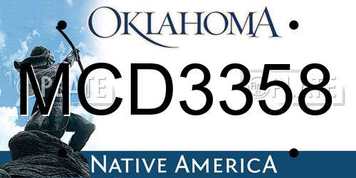 MCD3358 Oklahoma License Plate