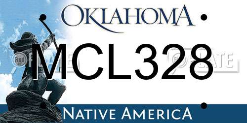 MCL328 Oklahoma License Plate