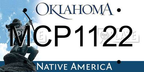 MCP1122 Oklahoma License Plate