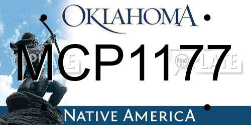 MCP1177 Oklahoma License Plate