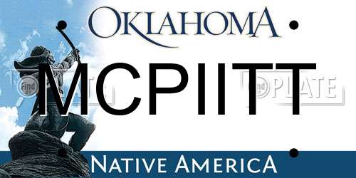 MCPIITT Oklahoma License Plate