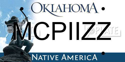 MCPIIZZ Oklahoma License Plate