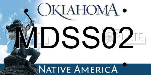 MDSS02 Oklahoma License Plate