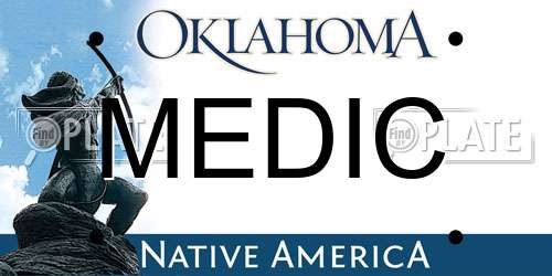 MEDIC Oklahoma License Plate