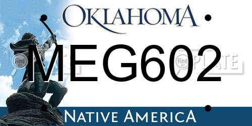 MEG602 Oklahoma License Plate