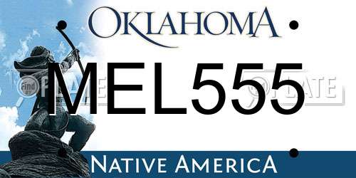 MEL555 Oklahoma License Plate