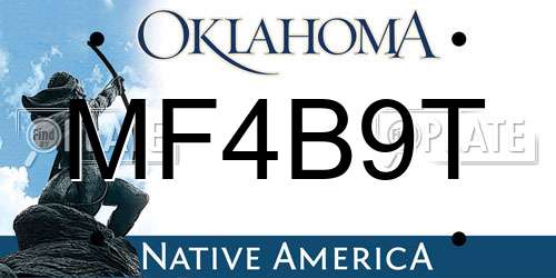 MF4B9T Oklahoma License Plate