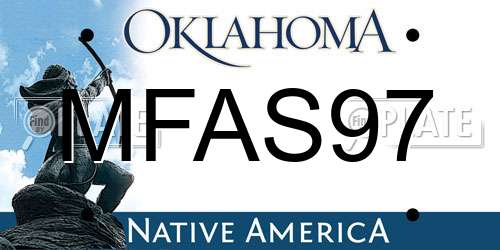 MFAS97 Oklahoma License Plate