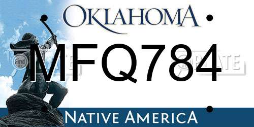MFQ784 Oklahoma License Plate
