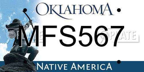 MFS567 Oklahoma License Plate