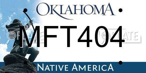 MFT404 Oklahoma License Plate