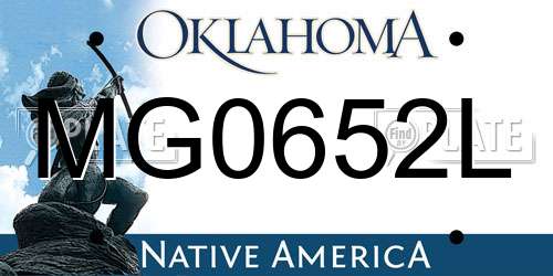 MG0652L Oklahoma License Plate