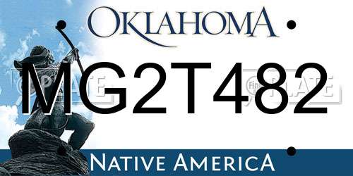 MG2T482 Oklahoma License Plate