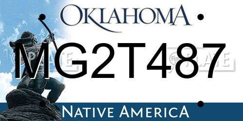 MG2T487 Oklahoma License Plate