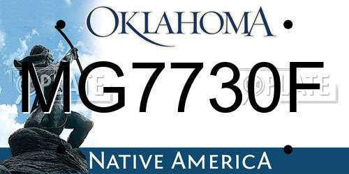 MG7730F Oklahoma License Plate