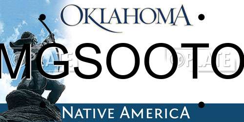 MGSOOTO Oklahoma License Plate