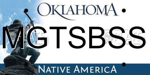 MGTSBSS Oklahoma License Plate