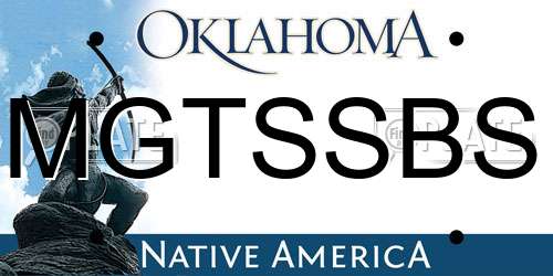 MGTSSBS Oklahoma License Plate