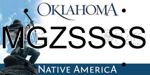 MGZSSSS Oklahoma License Plate