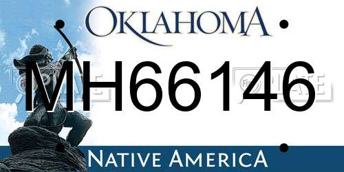MH66146 Oklahoma License Plate