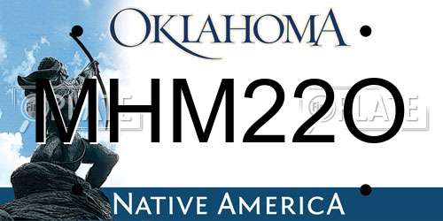MHM22O Oklahoma License Plate
