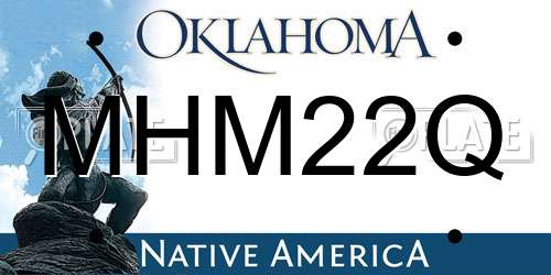 MHM22Q Oklahoma License Plate